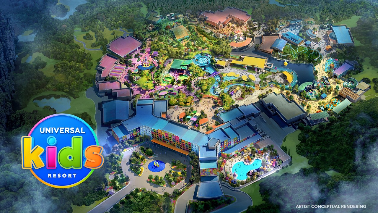 Fly through a theme park made for kids
